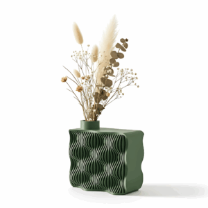The Kamso Wave Vase, Modern and Unique Home Decor for Dried and Preserved Flower Arrangement